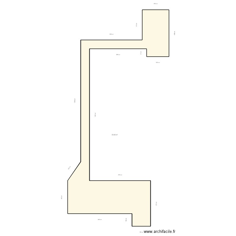 Thibault Pascal Elne. Plan de 1 pièce et 64 m2