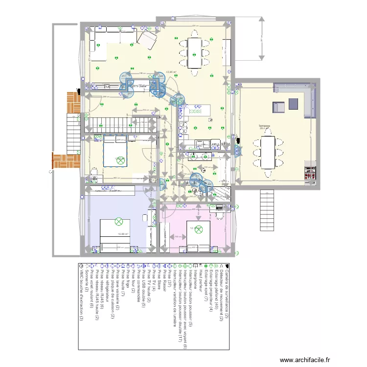 louis pasteur am&eacute;nagement &eacute;lectrique. Plan de 