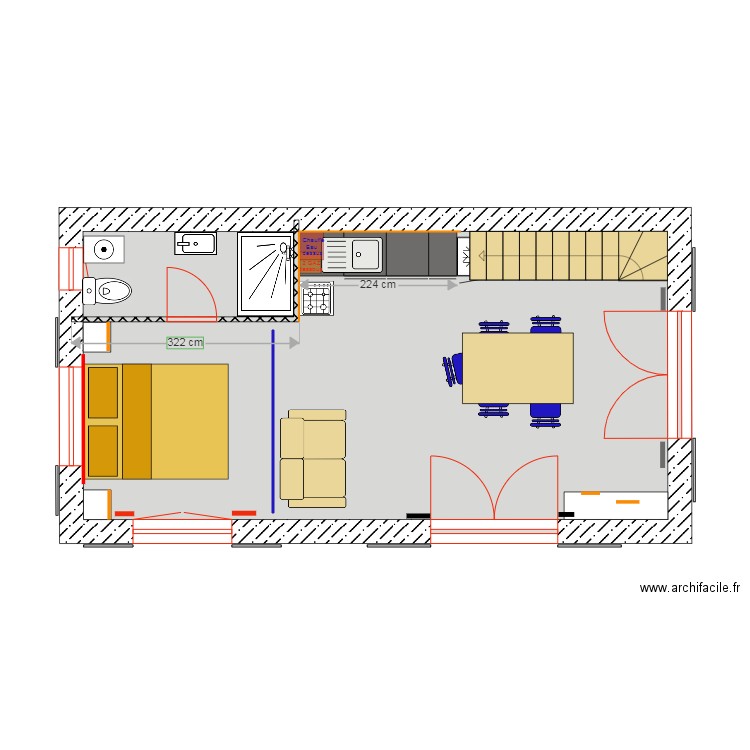 RDC. Plan de 0 pièce et 0 m2