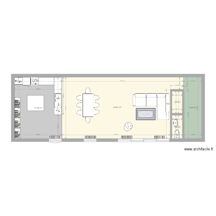 Plan séjour Gornac. Plan de 0 pièce et 0 m2