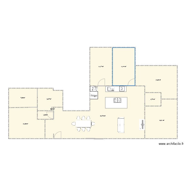 plan definitifd. Plan de 11 pièces et 139 m2