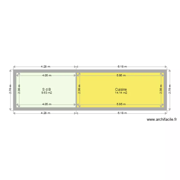 Mur du fond. Plan de 