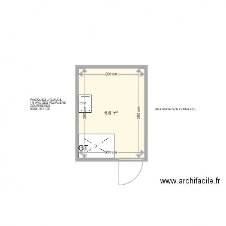 WACQUIEZ J CLAUDE . Plan de 0 pièce et 0 m2