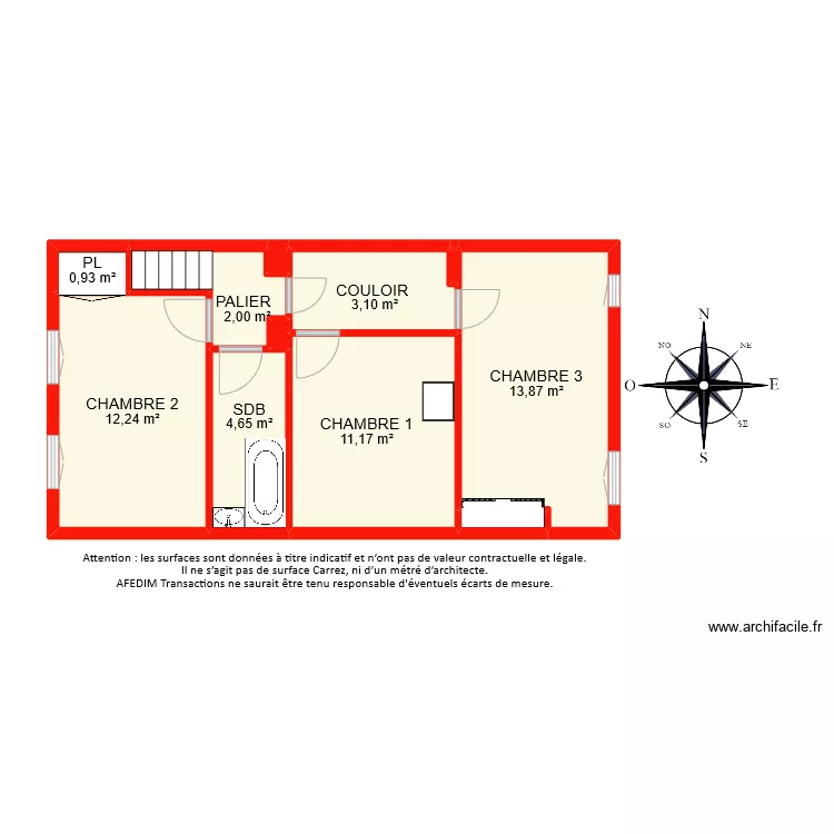 BI9117 ETAGE PASCAL. Plan de 
