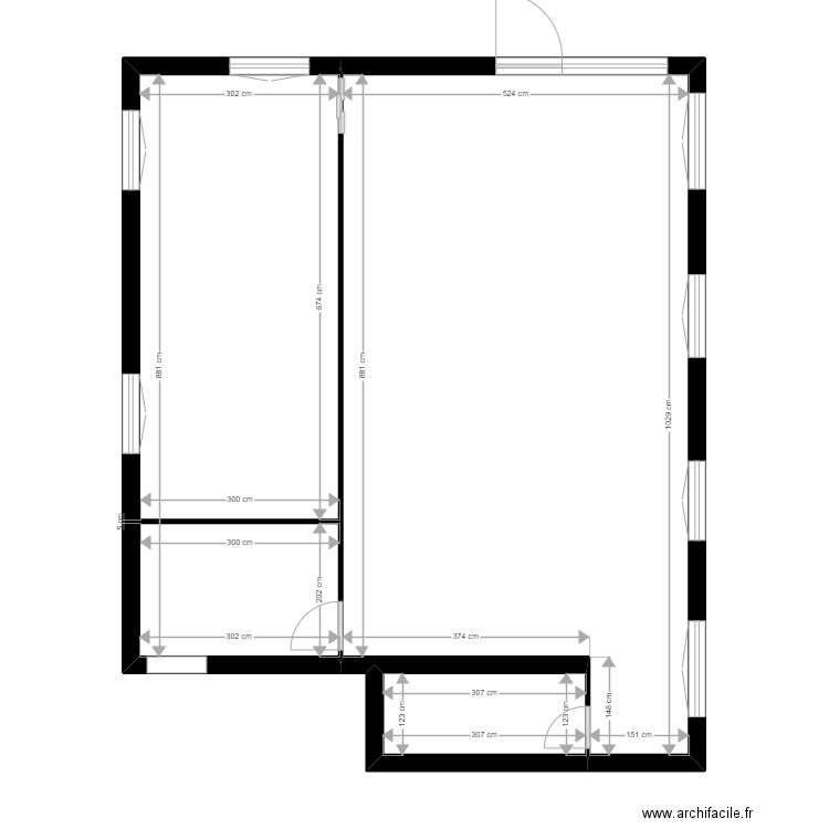 Mairie appt. Plan de 16 pièces et 159 m2