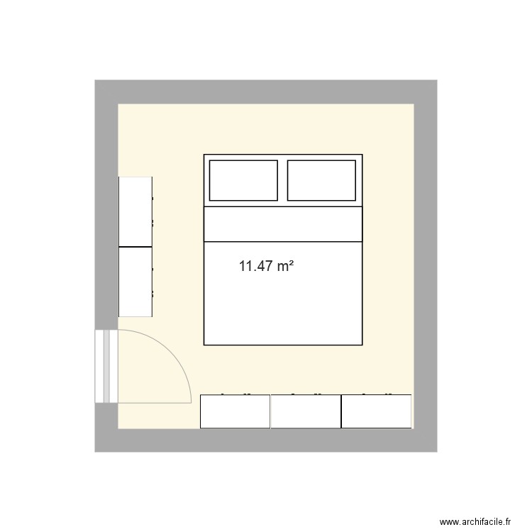 chambre. Plan de 0 pièce et 0 m2