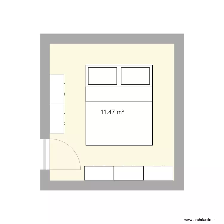 chambre. Plan de 
