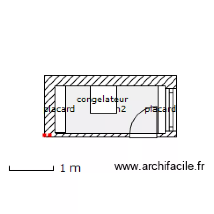 arriere cuisine. Plan de 