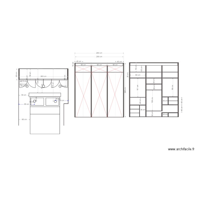 verneret placards chambre parents. Plan de 0 pièce et 0 m2