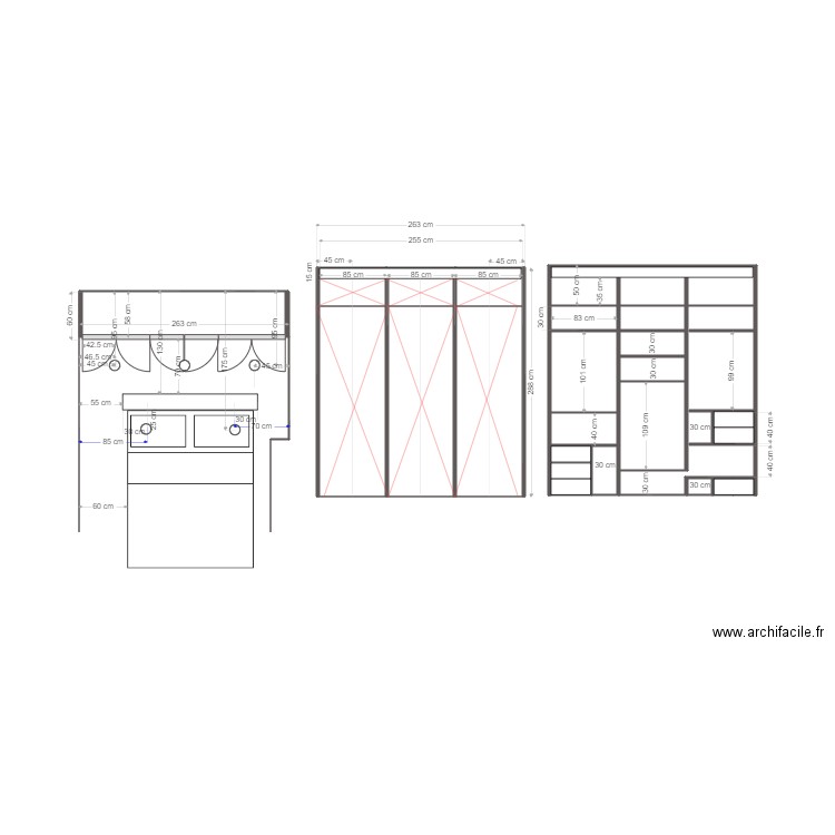 verneret placards chambre parents. Plan de 0 pièce et 0 m2