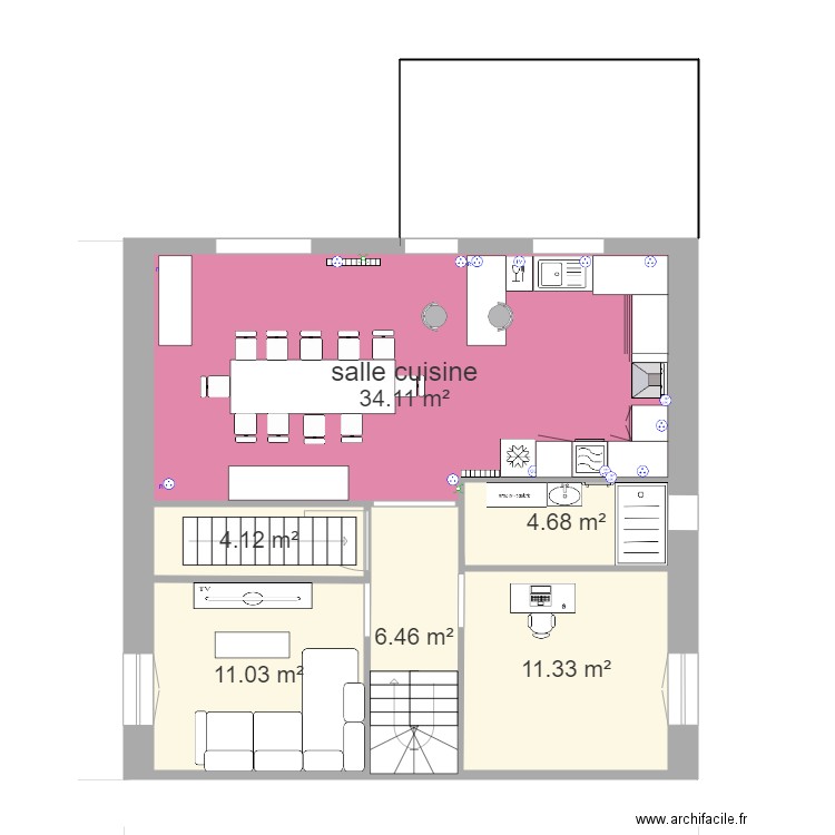 rez de chausse. Plan de 0 pièce et 0 m2