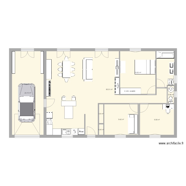 plan maison 2d. Plan de 0 pièce et 0 m2