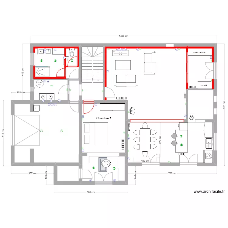 MOREAU RDC 7 . Plan de 