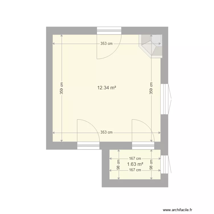 PH 1 23 Chambre St Bernard. Plan de PH 1 23 Chambre St Bernard. Plan de