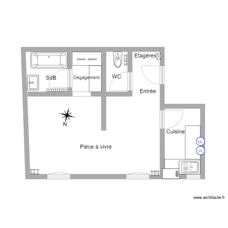 90 JJaures lot 20 GD. Plan de 
