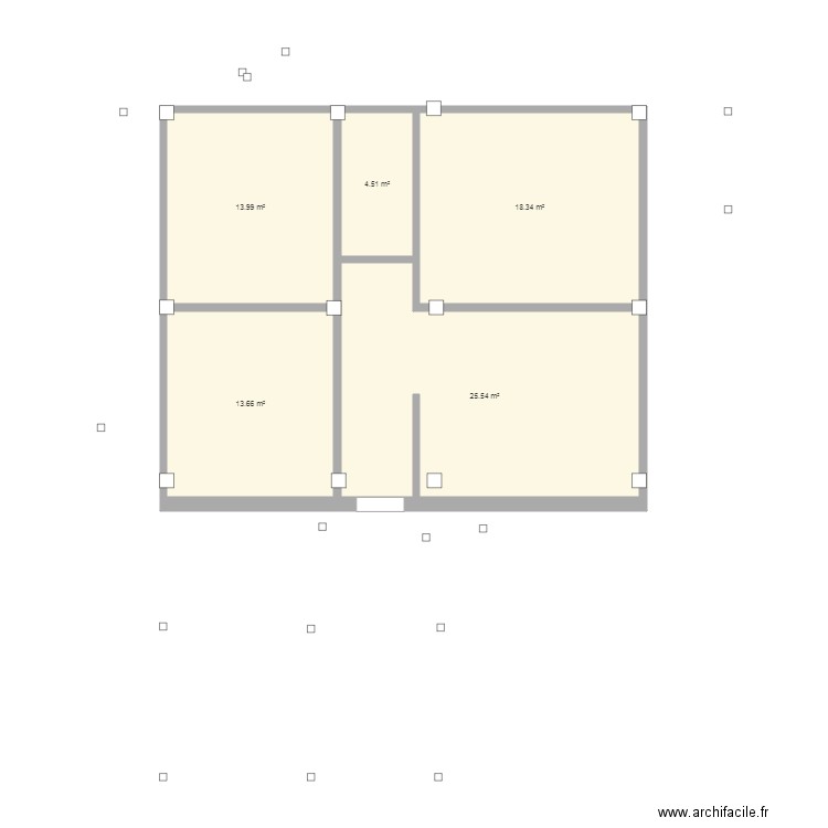 50 m. Plan de 0 pièce et 0 m2