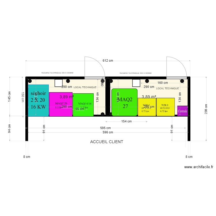 KIOSQUE DOUBLE AVEC MACHINE V 8. Plan de 0 pièce et 0 m2
