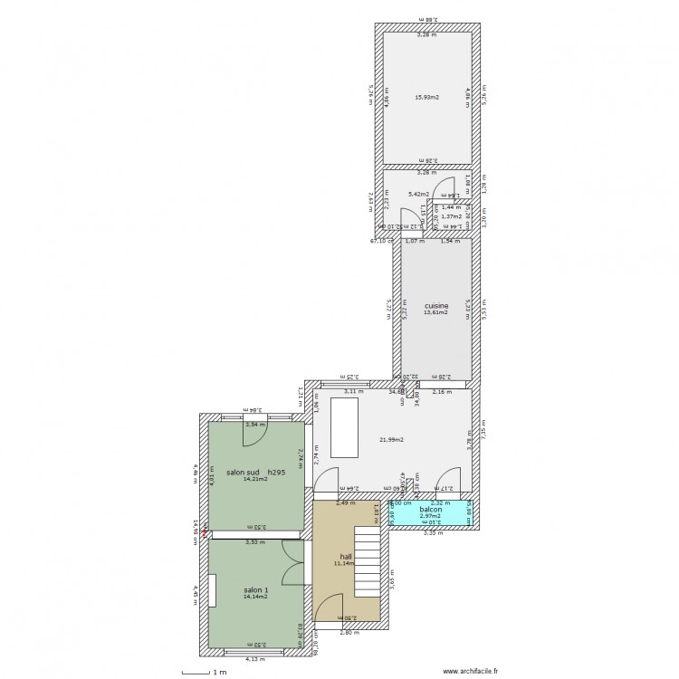 rez - extension cuis usa. Plan de 0 pièce et 0 m2