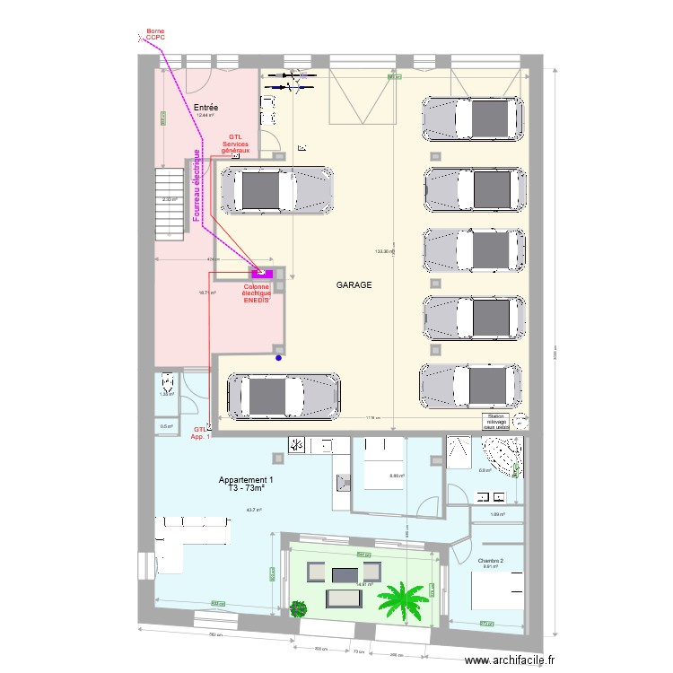 Pasteur RDC 1 f. Plan de 0 pièce et 0 m2