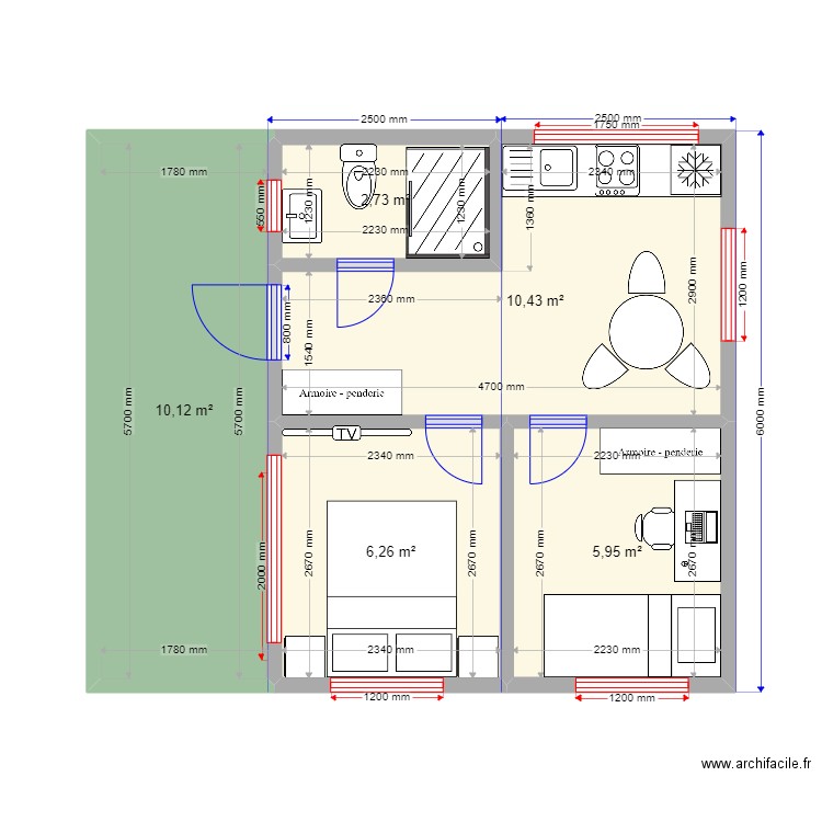 DOUBLE SQUARE еще один. Plan de 0 pièce et 0 m2