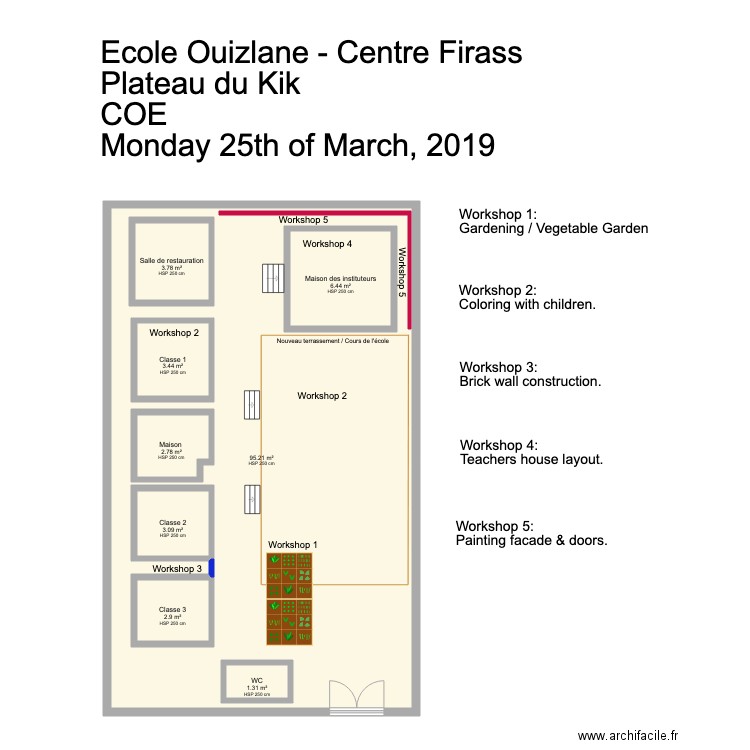 Ecole Ouizlane Plateau du Kik Signaletique. Plan de 0 pièce et 0 m2