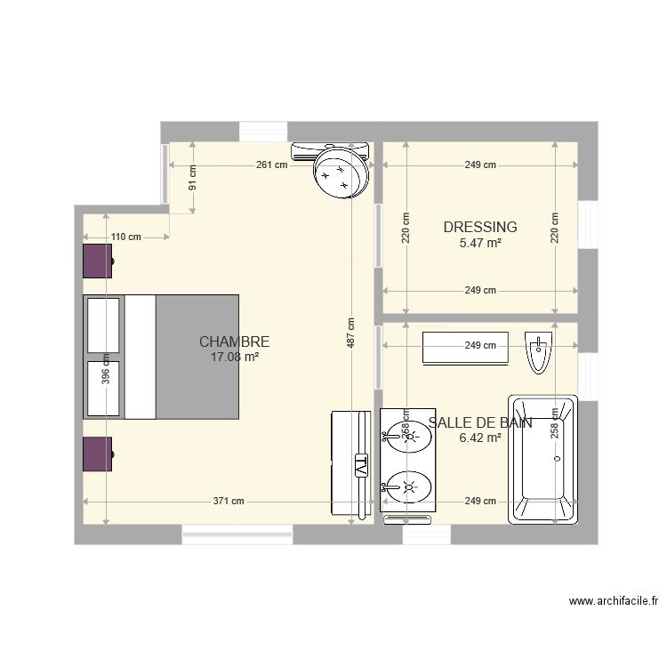 CHAMBRE PARENTALE. Plan de 0 pièce et 0 m2