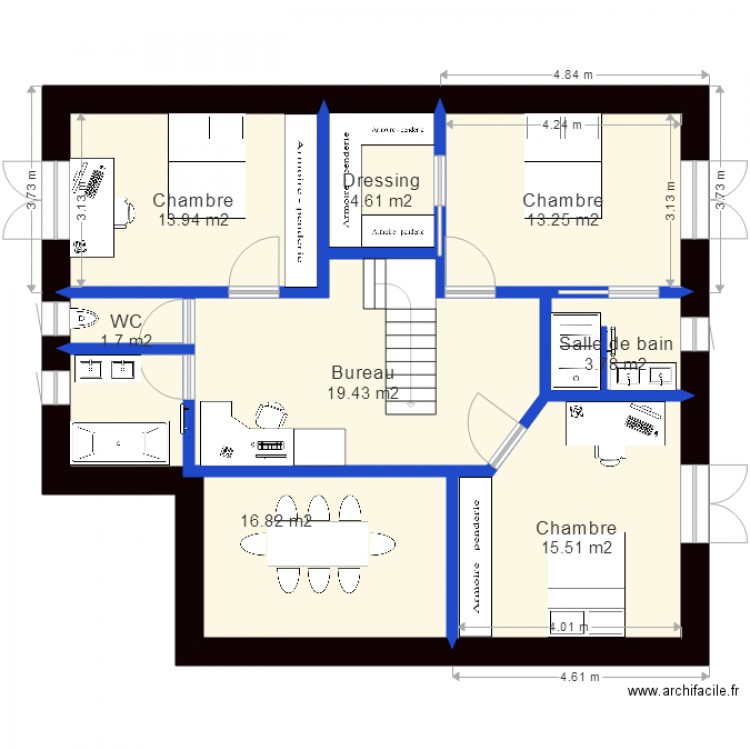 groisy 11 1er étage . Plan de 0 pièce et 0 m2