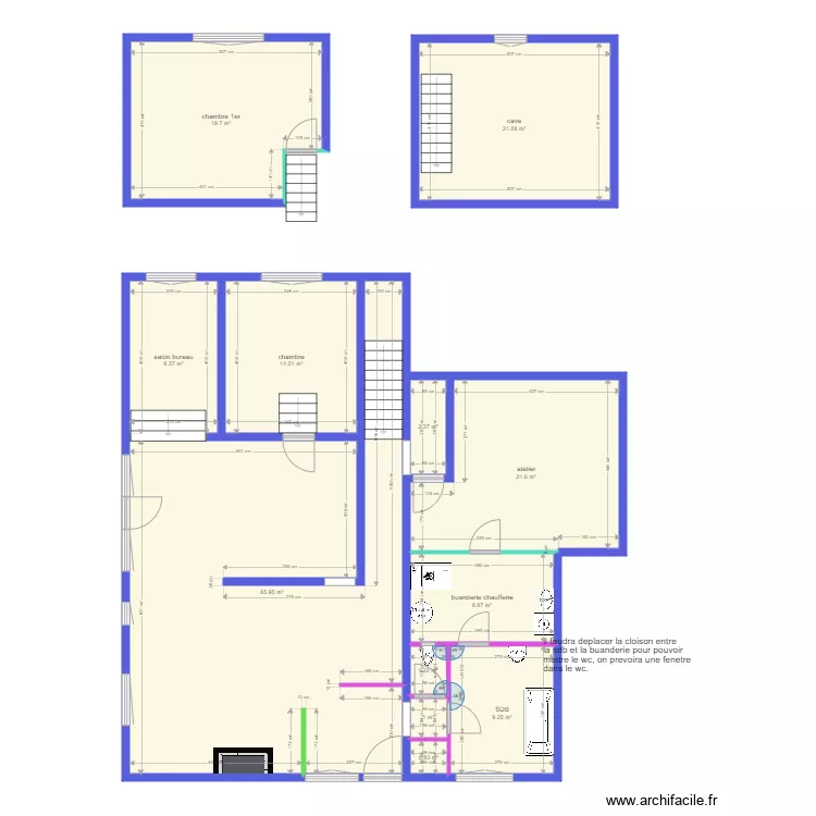 VALLOT projet. Plan de 
