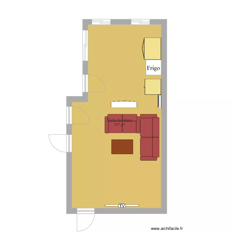 salle familiale. Plan de salle familiale. Plan de