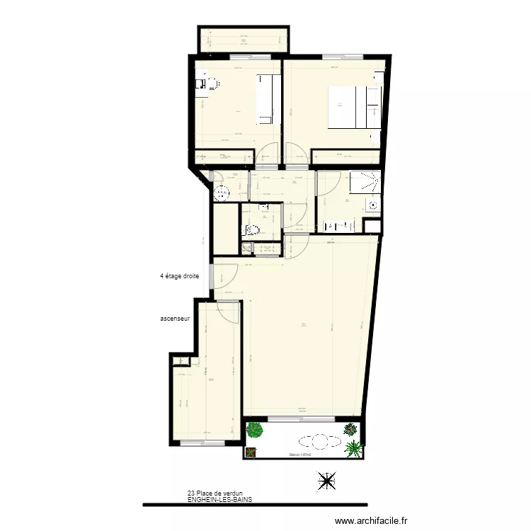 ENGHEIN LES BAINS. Plan de 