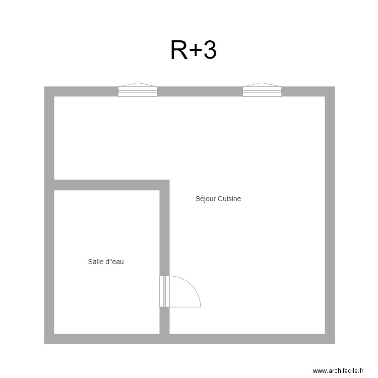 350600885. Plan de 2 pièces et 41 m2