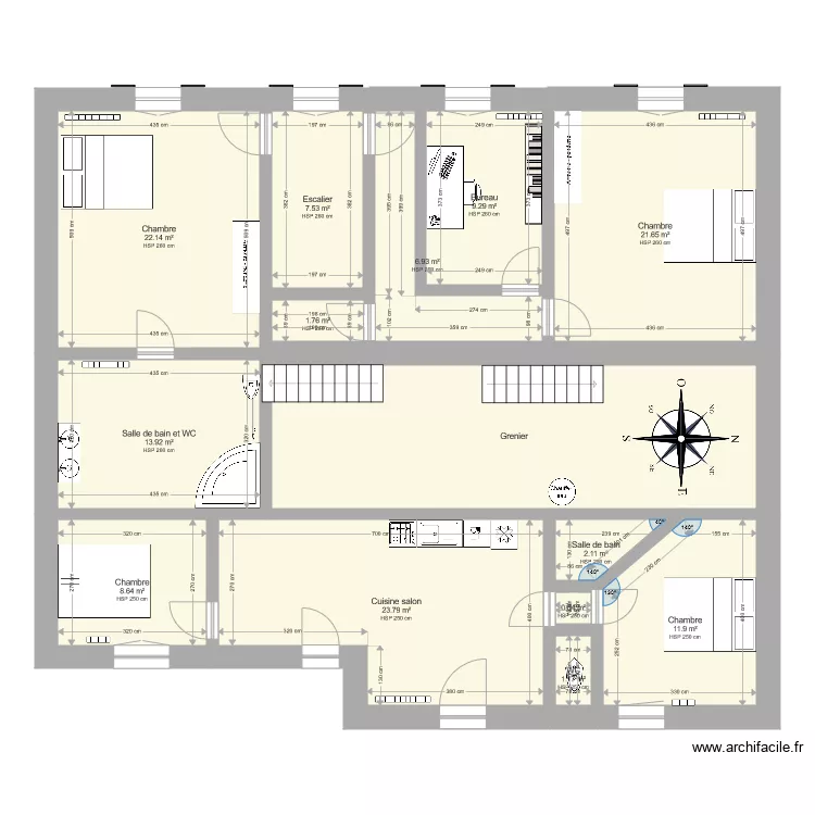 Les planches etage. Plan de Les planches etage. Plan de
