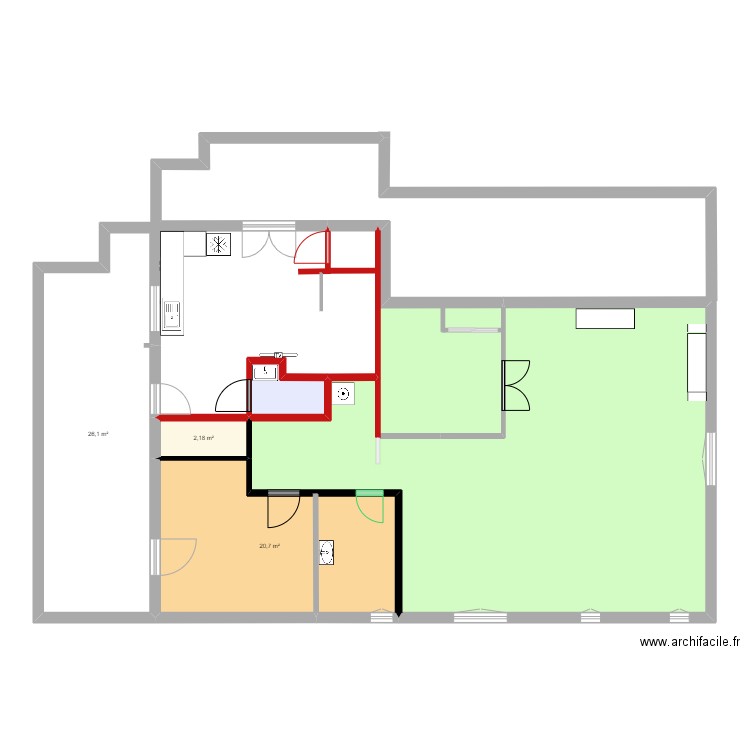                    Yvrac RDC PROJET terrasse 25 08. Plan de 5 pièces et 124 m2