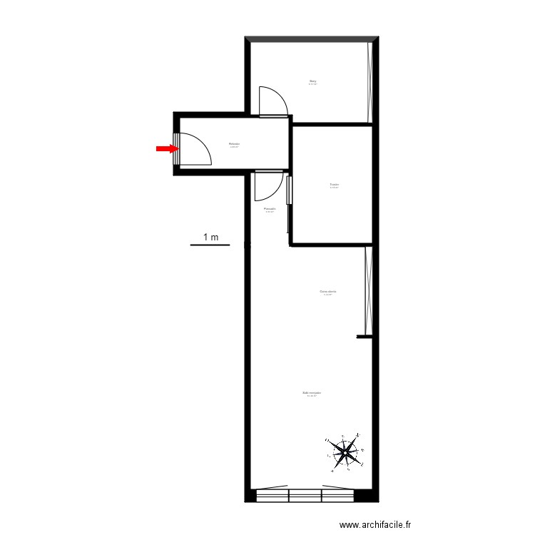 ED. CASABELLA, 2-A. ENCAMP. Plan de 7 pièces et 37 m2