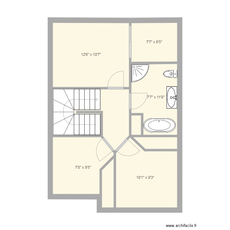 22x34 2 étages . Plan de 0 pièce et 0 m2