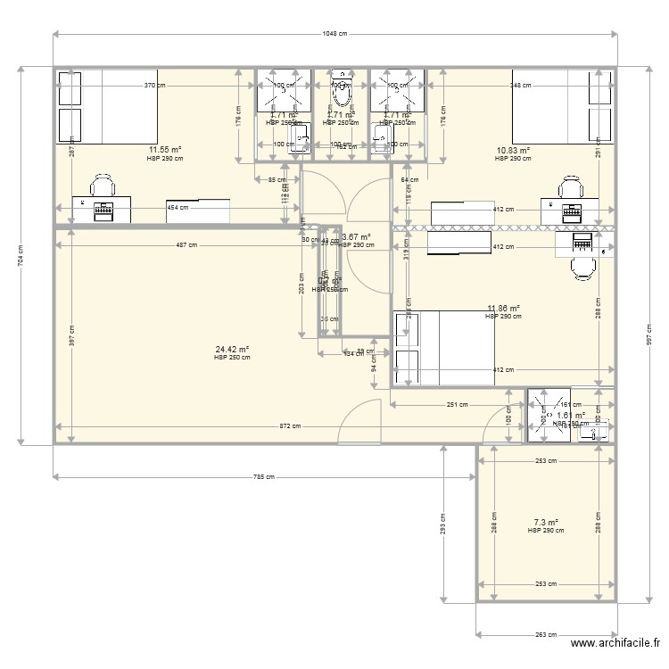 Suchod Travaux. Plan de 0 pièce et 0 m2