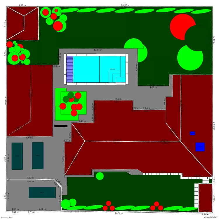 Piscine japonais. Plan de Piscine japonais. Plan de