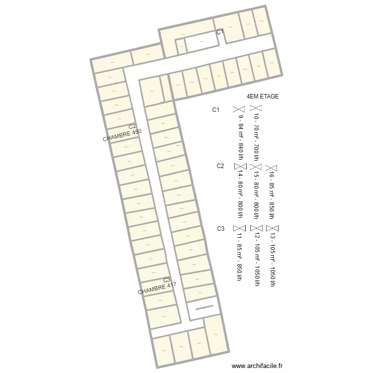 ADEF SAINT GRATIEN 4EM. Plan de 