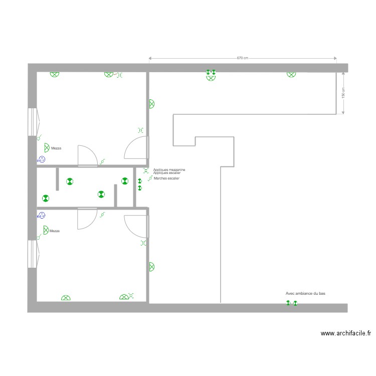 Etage win électricité sans fil. Plan de 0 pièce et 0 m2