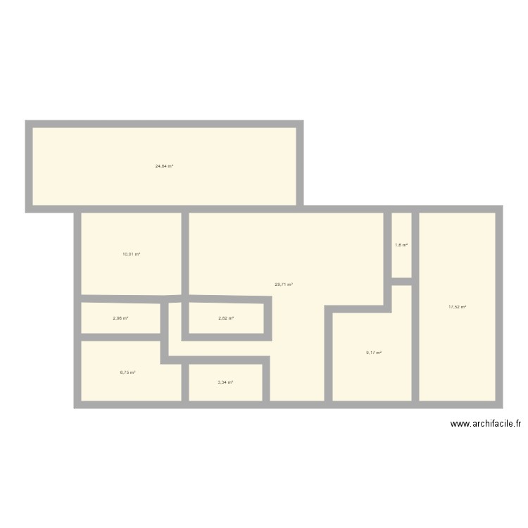 Maison Murigny. Plan de 10 pièces et 109 m2
