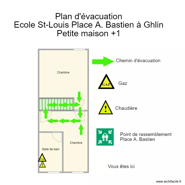 St Louis Bastien maison premier étage. Plan de St Louis Bastien maison premier étage. Plan de