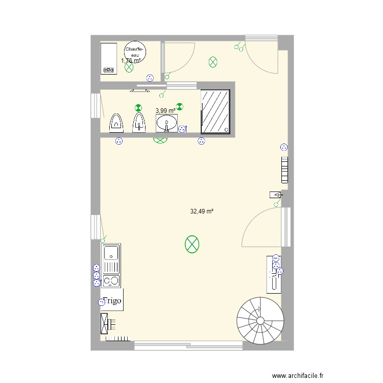 suite studio Elec. Plan de 0 pièce et 0 m2