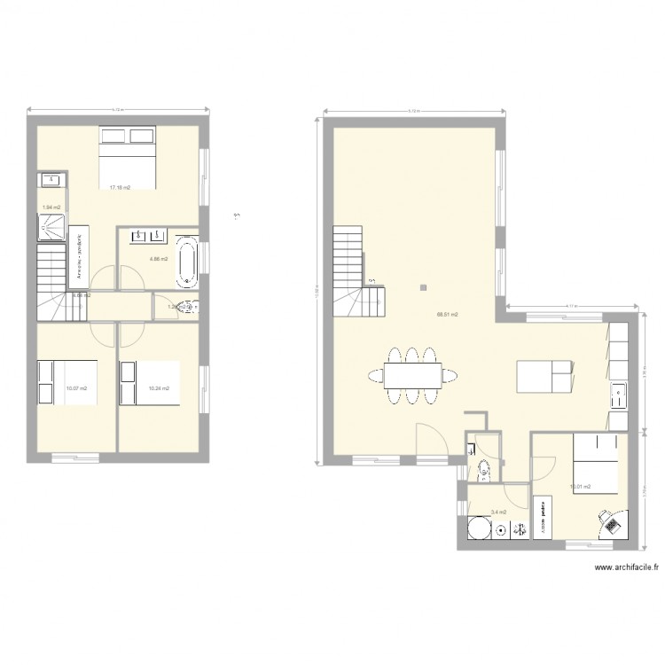 nouveau RDC modif. Plan de 0 pièce et 0 m2