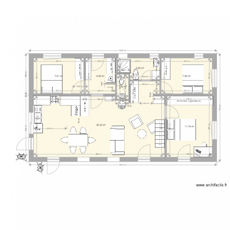 Plan Pénerf 1 . Plan de 0 pièce et 0 m2