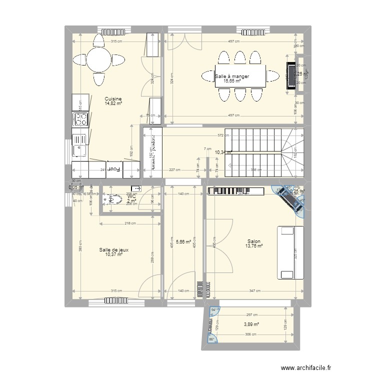Maison Colombes V cuisine 221110. Plan de 23 pièces et 155 m2