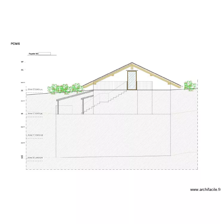 PCMI5 FACADE Nord Ouest. Plan de 