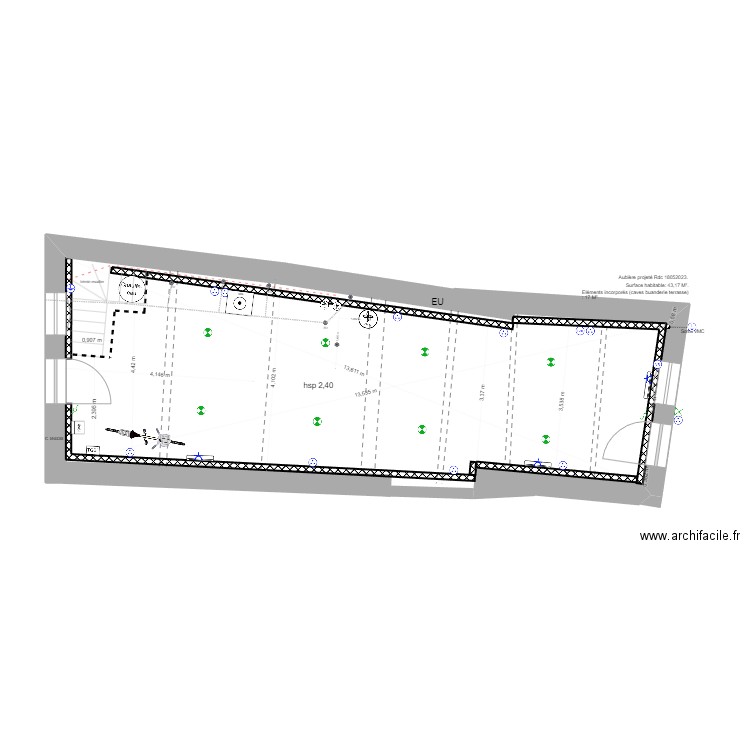 Aubière projeté 18052022 RDC. Plan de 0 pièce et 0 m2