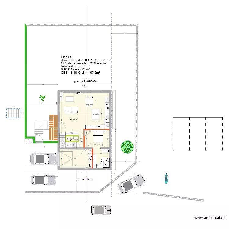 11.1 plan du 31 03 2025 escalier 1/4 T dressing. Plan de 11.1 plan du 31 03 2025 escalier 1/4 T dressing. Plan de