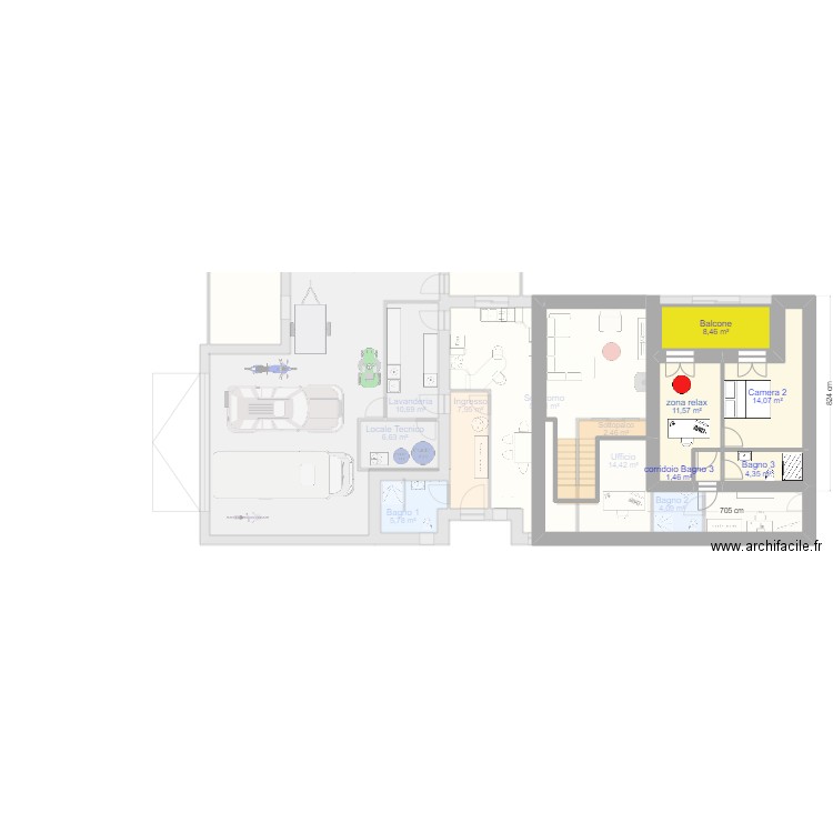 Angera_4b. Plan de 18 pièces et 329 m2
