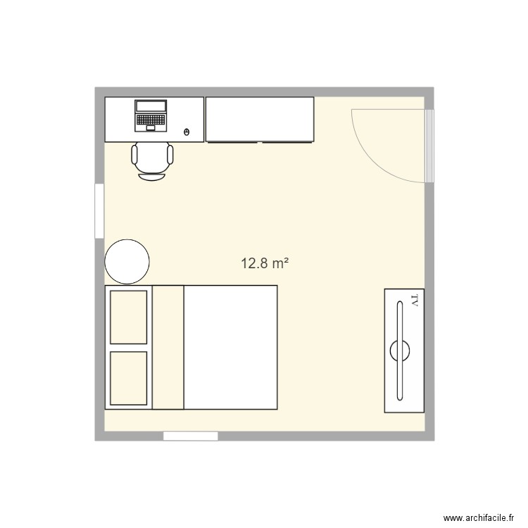 ma chambre. Plan de 0 pièce et 0 m2